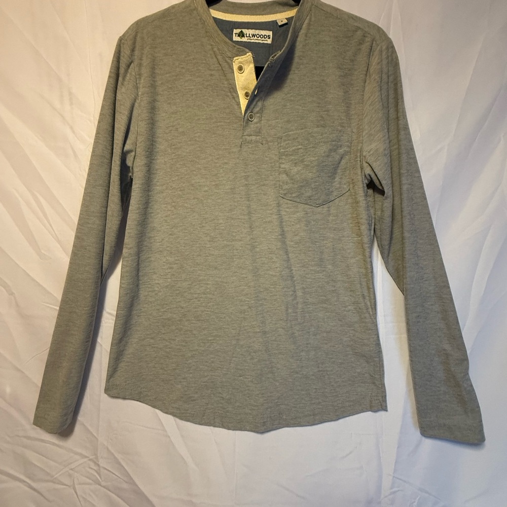 Tallwoods Long Sleeve Gray Henley Shirt